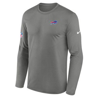 Nike Buffalo Bills Alt Legend Small Logo Nike Mens Dri-FIT NFL Long-Sleeve T-Shirt in Grey | 02TJ01PQ81-UE8