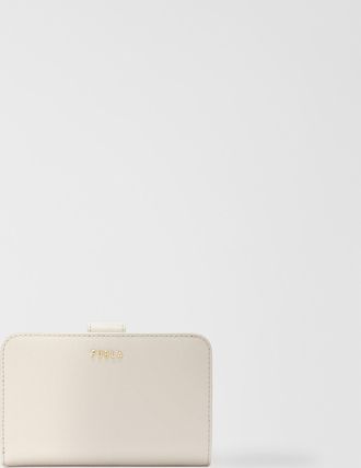Furla Classic Portafoglio Compatto Perla E Grigio Chiaro Pelle Di Vitello Andromeda Donna
