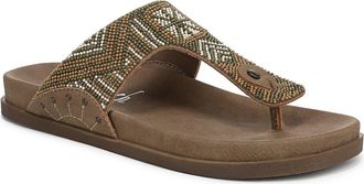 Blowfish Lyric Flip Flop in Walnut Beaded Faux Nubuck at Nordstrom Rack, Size 7.5