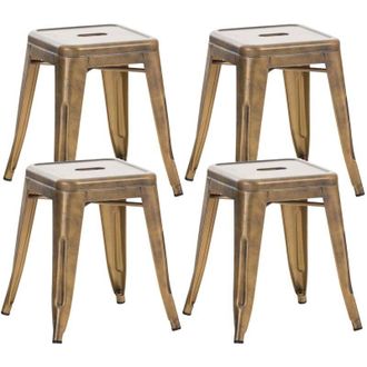 Clp Clp - Set De 4 Taburetes Bajos Armin Dorado