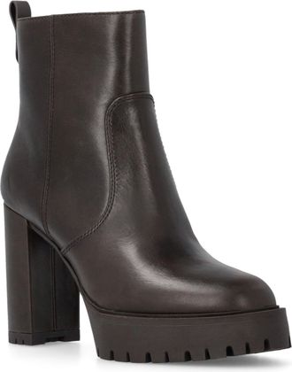 Pinko Womens Ankle Boots Dark Brown Leather
