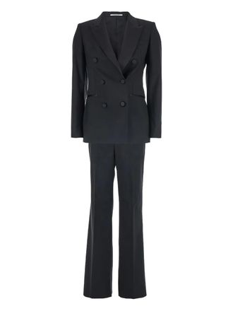 Tagliatore double-breasted peak-lapel suit - Black