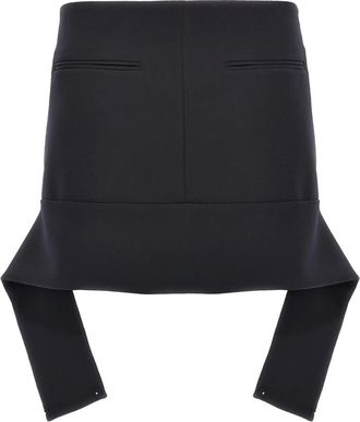 Courrèges Rokken, Dames, Blauw, 2Xs, Polyester, Reversed Belt Mini Rok