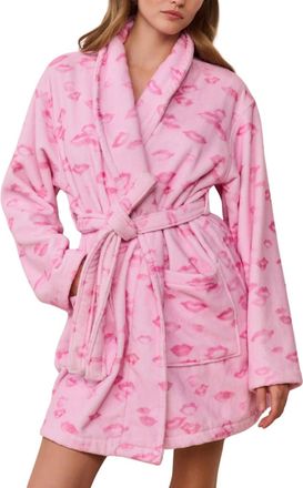 LoveShackFancy Valentine Indie Robe In Bubblegum Pink