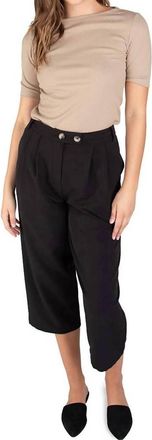Naked Zebra Culotte Straight Legged Pants In Black