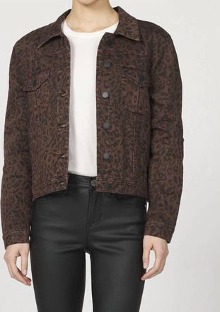 Dear John Denim Ainsley Novelty Jacket In Brown Leopard