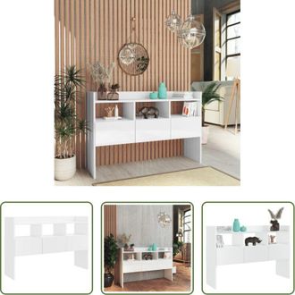 vidaXL vidaXL Credenza con cassetti - Credenza Bianco Lucido 105x30x70 cm in Legno Multistrato
