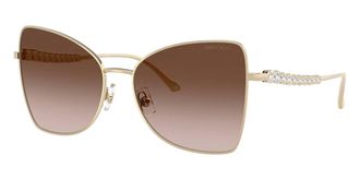 Jimmy Choo London Womens Oversized Gradient Lens Sunglasses In Havana Brown