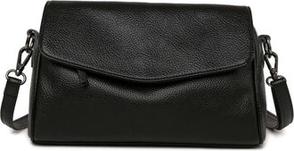 Generic Compatible For Leather Womens Shoulder Crossbody Bag Commuter Female Handbag Tote(Black)