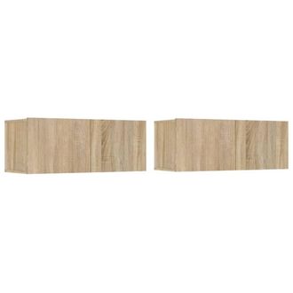 Berkfield Home Classic 4 Piece TV Cabinet Set Sonoma Oak Engineered Wood in Brown