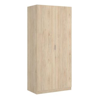 Dmora Armario Deder, Percha Para Dormitorio, Armario Con 2 Puertas Batientes, 81x52h184 Cm, Roble - Dmora