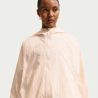 Nike Womens Nike Sportswear Oversized Hooded Jacket in White | IQ0056-133