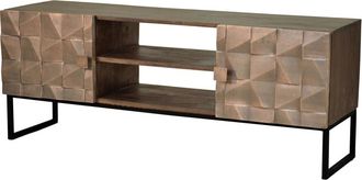 Giner&Colomer Mueble tv en madera de mango y cobre marron