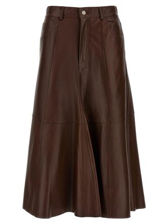 Haikure Womens Mid Serenity Leather Skirt