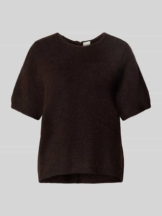 Ichi Strickpullover mit Rundhalsausschnitt Modell KAMARA in Dunkelbraun, Gr&ouml;&szlig;e XL