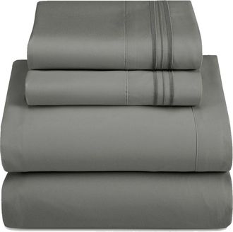 OEM Juego De S&aacute;banas De Microfibra Refrescante, S&aacute;bana Bajera Ajustable Con El&aacute;stico, Fundas De Almohada, Para Cama Queen Corta En Autocaravana