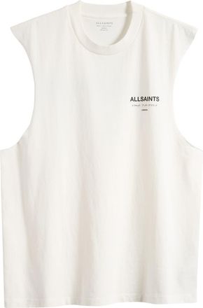 AllSaints Underground Sleeveless Crewneck Graphic T-Shirt in Ashen White at Nordstrom, Size Xx-Large