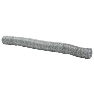Berkfield Home Hexagon Fence 1.2x100 m Galvanised Steel in Silver