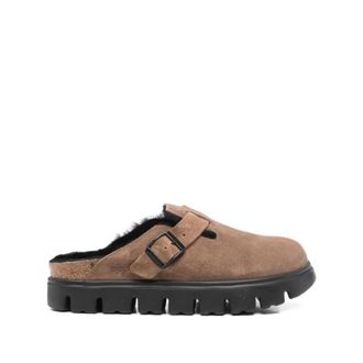 Birkenstock Boston Chunky Smalle Pasvorm - Dames - Slip ons - Bruin - 38 EU - Leer - Schoenen