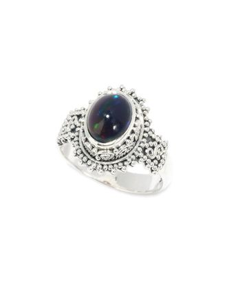 Samuel B. Silver Black Opal Ring