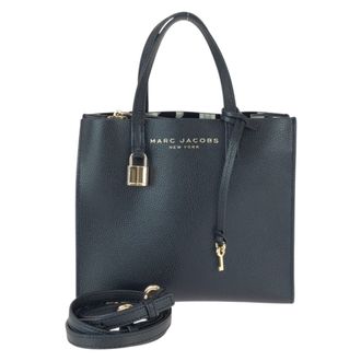 Marc Jacobs Black Leather Shoulder Bag Tote Bag (Pre-Owned)