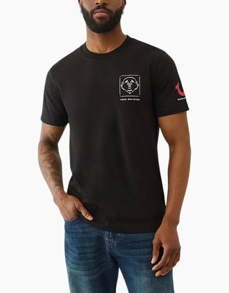 True Religion Mens True Religion 700668 Mens T Shirts - Black - Size: 38