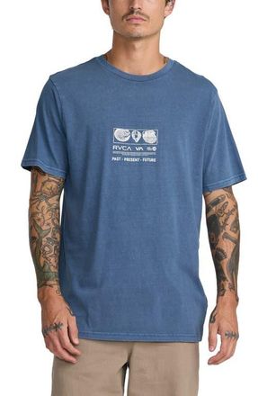 Rvca Crustaceous Cotton Graphic T-Shirt in Dark Denim at Nordstrom, Size Xx-Large