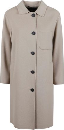 Max Mara Dames, Mantels, Bruin, Maat: S Wol