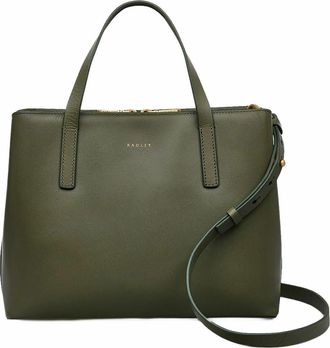 Radley London Dukes Place Medium Ziptop Satchel Bag in Dark Olive at Nordstrom