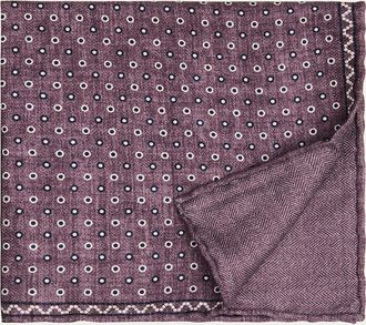 Brunello Cucinelli Mens Polka Dot-Print Silk Pocket Square