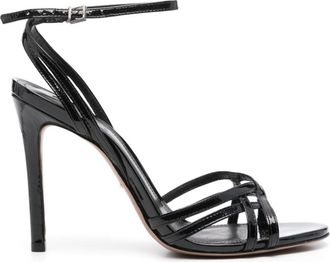 Schutz 115mm patent leather sandals - women - Calf Leather/Calf Leather/Calf Leather - 37 - Black
