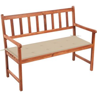 vidaXL Banco De Jard&iacute;n Con Coj&iacute;n Madera Maciza De Acacia 120 Cm Vidaxl