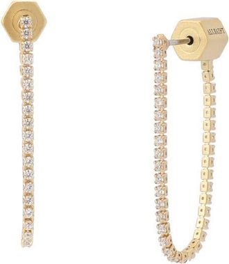 AllSaints Crystal Front-to-Back Drop Earrings at Nordstrom