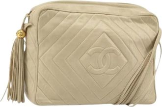 Chanel Pre-owned Cross Body Bags, female, Beige, Size: ONE SIZE Pre-owned Vintage Shoulder Bag