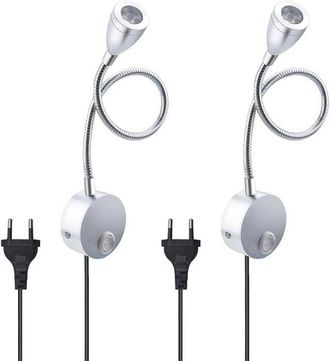 OEM L&aacute;mpara De Pared Flexible De 3 Vatios Con Enchufe E Interruptor Europeos, L&aacute;mpara De Lectura De Pared