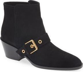 Gianvito Rossi Buckle Bootie in Black Nero at Nordstrom Rack, Size 10Us / 40Eu
