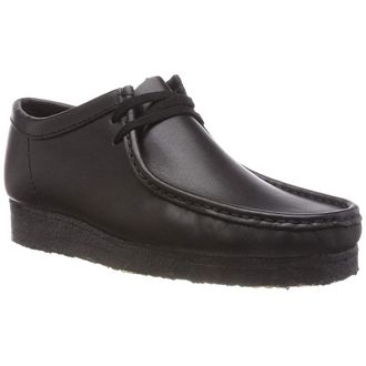 Clarks Wallabee Leather Mens Lace Up Shoes - Black - Size:UK 10.5