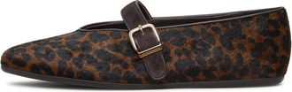 Cesare Gaspari Schoenen, Dames, Bruin, 41 EU, Leer, Luxe Flats Trinity - Leopard