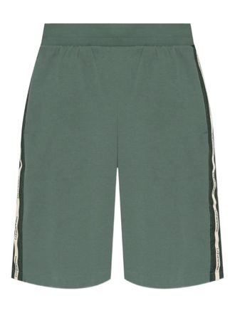 Emporio Armani side-stripe shorts - Green