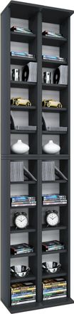 ebuy24 Ebuy24 - Soporte De Dvd De Cd De Madera Vcm Estante De Cd Con Espacio Para 408 Cd O 144 Dvds O 80 Videos Dimensiones: Al. 183 X An. 42 X T. 20 Cm Esta