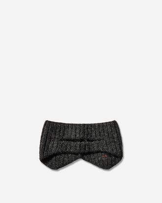 Roa Hawk Wool Knit Ear Warmer Graphite