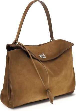 Balenciaga Womens Medium Rodeo Handbag Camel Calf Leather Bos Taurus Shoulder Bags