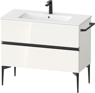 Duravit Sivida Mueble Bajo Lavabo, 2 Cajones, Tirador Negro - Duravit