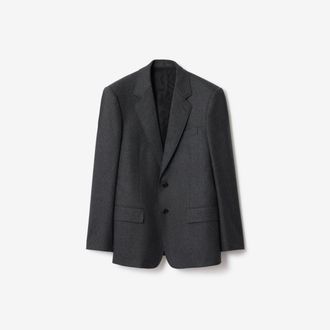 Burberry Wool Flannel Tailored Jacket, Size: 36