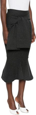 Jacquemus Falda Midi - Skirts - Mujer - Gris - 2XS