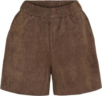 Notyz Notyz - Su&egrave;de Shorts - Dames - Korte broeken - Bruin - Maat: XS Su&egrave;de