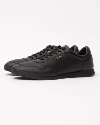 Boss Orange by Hugo Boss Mens Nitan trainers in Black Leather - Size UK 10