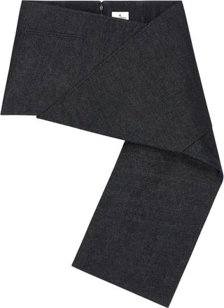 Courrèges asymmetrical-panel denim mini skirt - Black