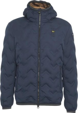 Blauer Stijlvolle Pufferjas voor Mannen - Heren - Gewatteerde jassen - Blauw - M - Jassen