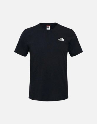 The North Face Mens The North Face T-Shirt Mens Logo Short Sleeved Tee Cotton Crew Top - Black - Size: 36